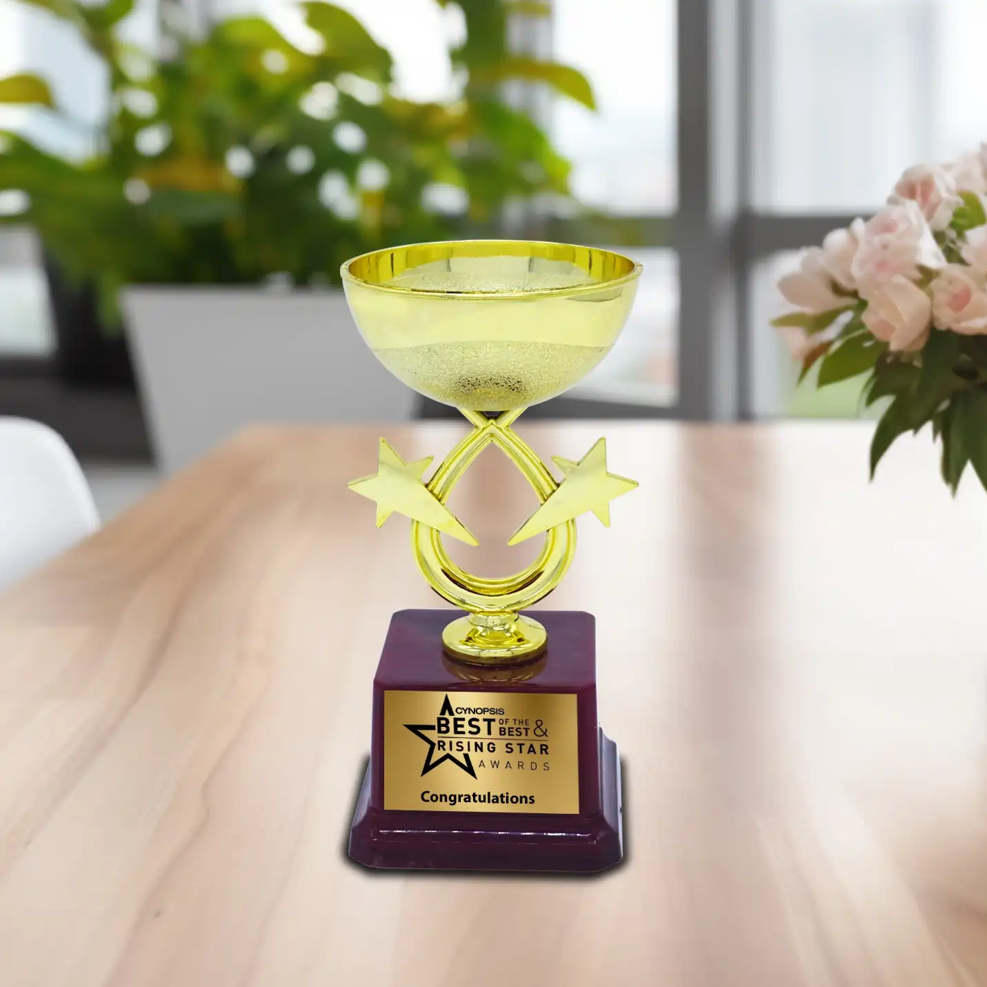 Custom Designed Fiber Corporate Trophy (Size : 8 inch)